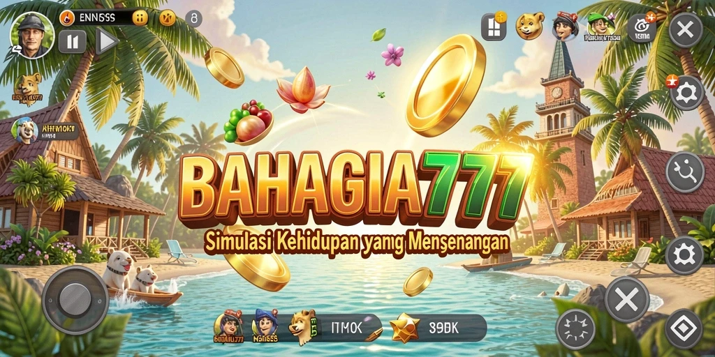 Tampilan gameplay BAHAGIA777 yang penuh warna dan menawan.