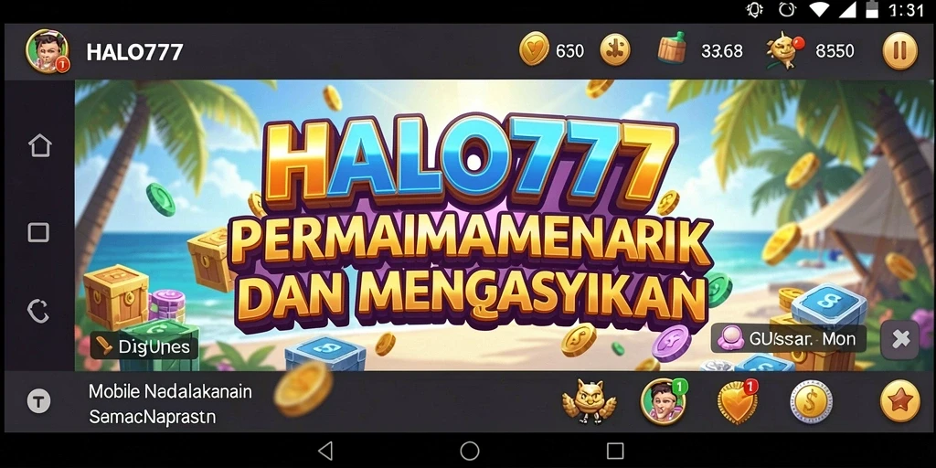 Tampilan gameplay utama HALO777 yang mengasyikkan dan menarik.