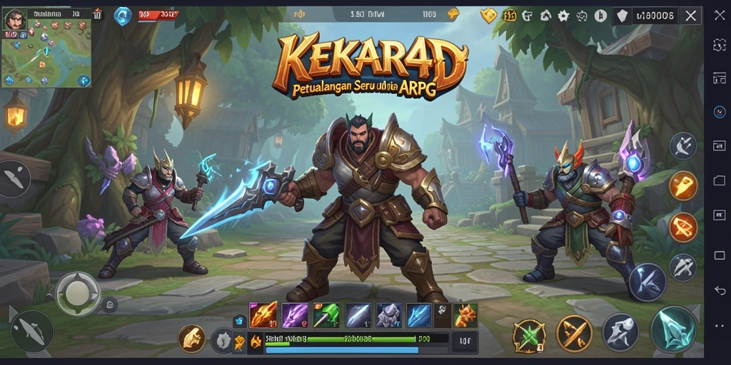 Screenshot gameplay KEKAR4D yang menunjukkan pertarungan epik.