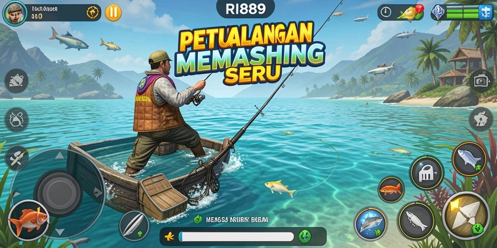 Tampilan gameplay memancing yang menarik di RI889.